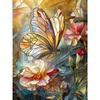 30x40cm Butterfly 5D DIY Full Drill Round Diamond Painting Kit for Wall Decor