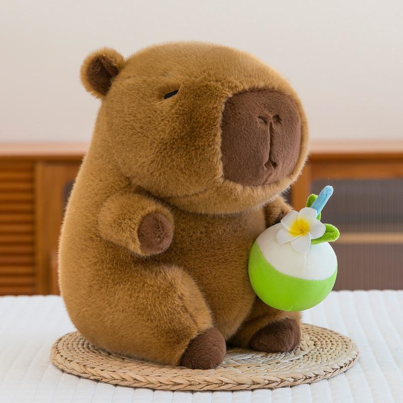 

Ice Cream Capybara Coconut Juice Design Doll Animal Plush Toy Gift Birthday Coconut,25cm