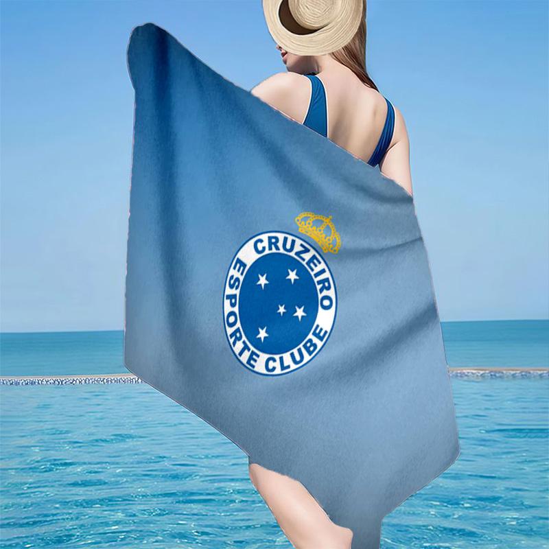 1PC Cruzeiro Passionate Fan Beach Towel - Soft, Absorbent Microfiber, Lightweight, Ideal for The Beach, Parties, Travel, Camping Fan Gifts