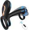 360° Rotation Twisting Vibrating Penis Ring Vibrator Sex Toy for Men Delay Time Prostate Massager Remote Control Cock Rings 18+