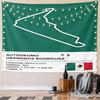 Mexico City Autódromo Circuit Design Pattern Wall Hanging Tapestry Decorative Tapestry Home Decor for Bedroom and Living Room