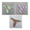 3 Pcs Leopard G String Womens Printed Thongs Ice Silk Seamless One Piece Ladies Sexy G-string Underwear Plus Size