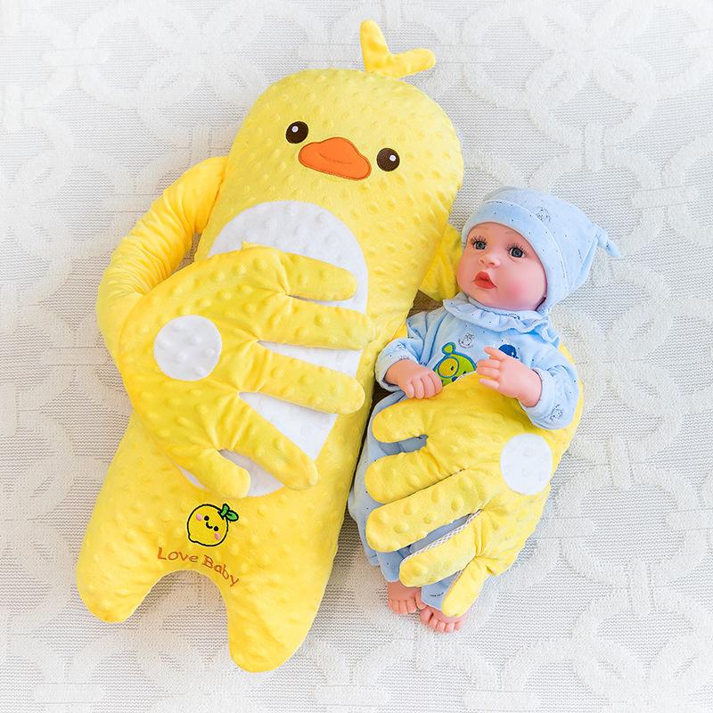 Baby Soothing Hand Hug Sleep Aid, Simulated Patting & Rocking for Anti-Startle, Infant Sleep Toy for Back & Belly Sleeping, Pacifier