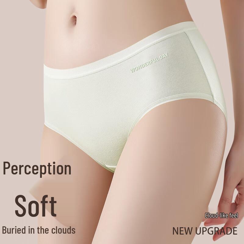 Urban Beauty 4-Pack Women's Pure Cotton Mid-Waist Seamless Briefs