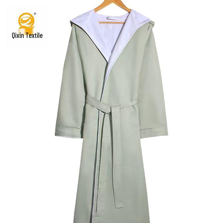 Luksusowy Szybkoschnący Szlafrok Unisex: Długie, Wodochłonne i Odprowadzające Pot na Wiosnę/Jesień