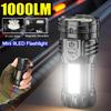 9 LED Mini Flashlight with Side Lights ABS Portable Rechargeable LED Torch  Built-in Battery High Power Lantern 4 Lighting Modes