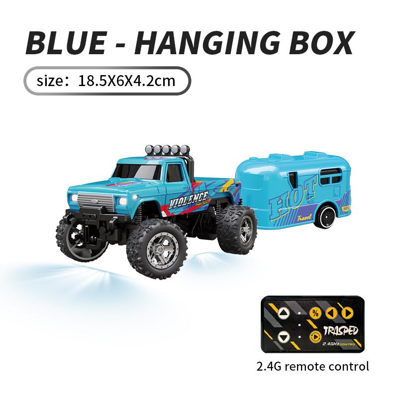 1/64 RC Car 2.4G Remote Control Mini Speed Off-road Climbing Car Alloy Desktop Vehicle with LED Light Toy for Kids Small Gifts