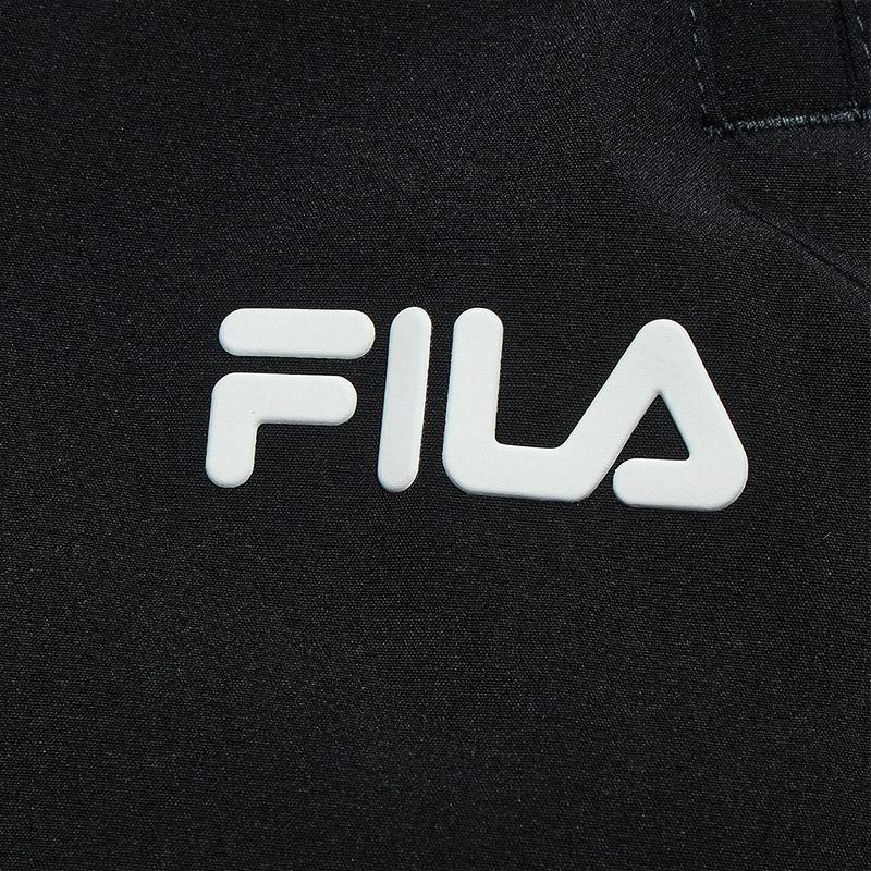 FILA Original Fashion Simple Solid Color Classic Retro Sports Style Versatile Loose Woven Casual Pants Women bottoms Black F11W629801FBK