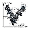 Black & White Polyester Embroidered Lace Collar for DIY Cheongsam Dress Crafting