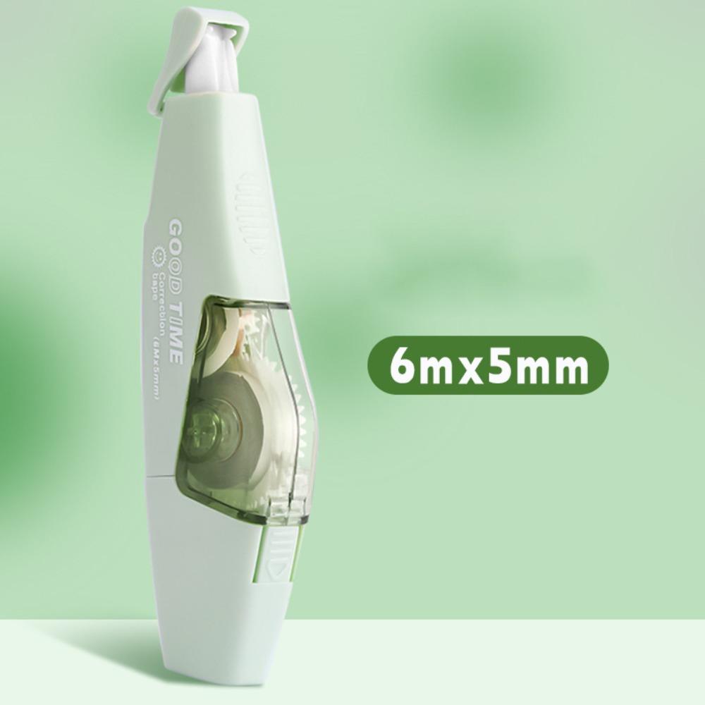 

6 шт./комплект Бесшумный корректор-ручка Форма ручки Студенческая лента для исправлений Портативная коррекционная лента Студенты Green 1PC