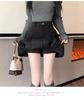 2025 Autumn/Winter Grey Wool Blend High-Waisted Slimming Pleated Skirt