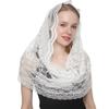 Elegant Lace Mantilla Veil Catholic Church Headscarf Bride Veil Chapel Headscarf Vintage Flower Veil Wedding Accessory