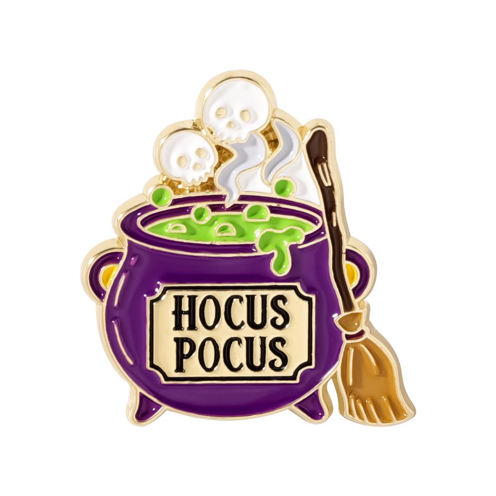 European & American Cross-border Halloween Brooch: Cute Ghost, Pumpkin, Pizza Alloy Badge for Clothing Accessories