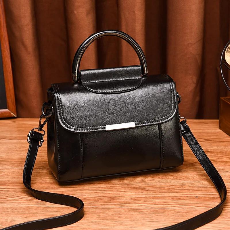 New Retro Fashi Pattern Leather Crossbody Bags for Women Designer Small Handbags Chain Shoulder Messenger Bag Mini Purses