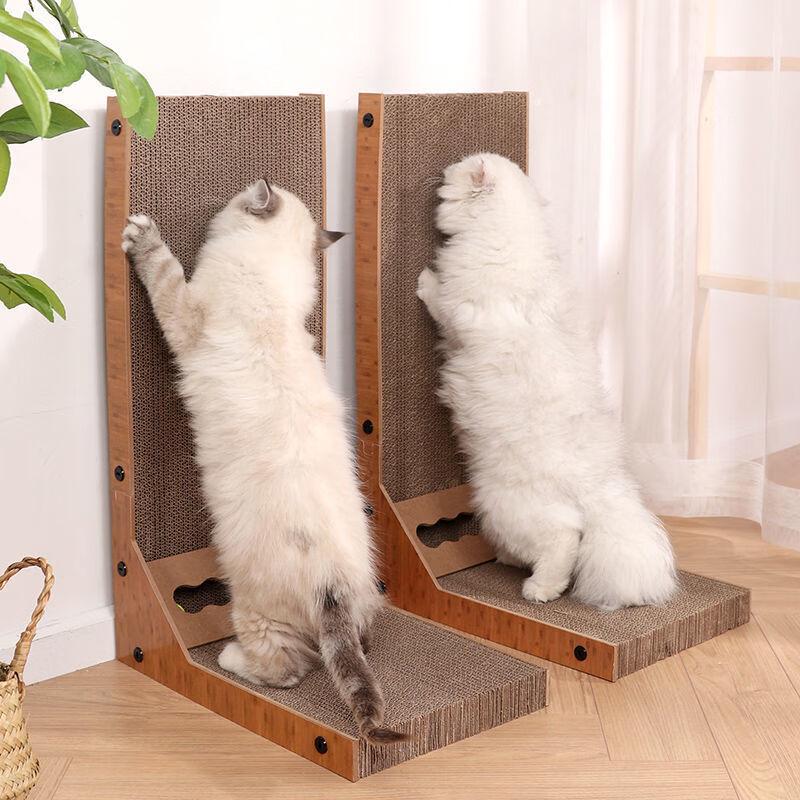 UOTUO Vertical Wooden Cat Scratch Board with Ball