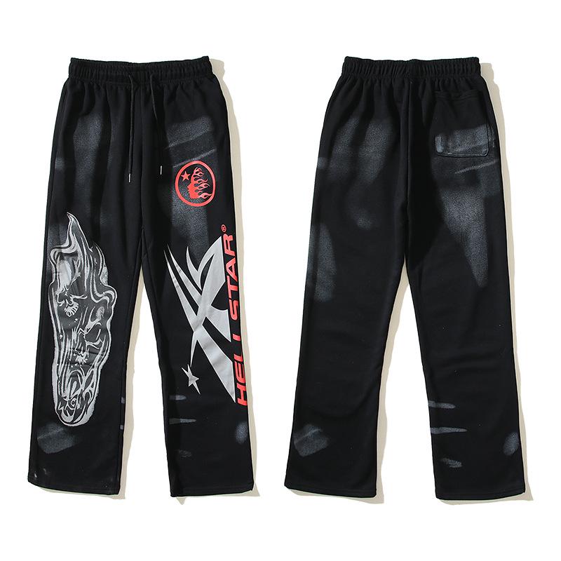 Retro mikina Hellstars s ručně malovaným graffiti - Trendy design s odlupující se barvou a barvením blátem