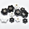 2-10pcsThumb Knob Nut M4 M5 M6 M8 M10 M12 Black White Clamping Handle Plum Thread Hand Mechanical Manual Tighten Star Nuts