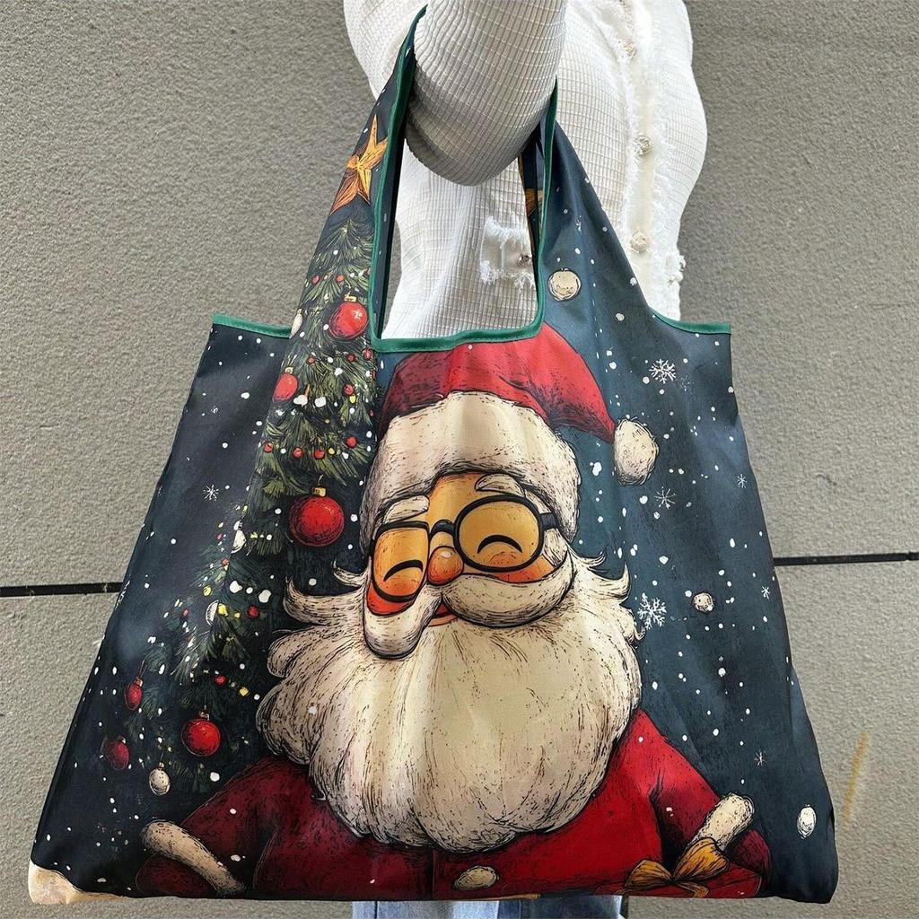 Borsa Tote da Viaggio Pieghevole Ecologica con Cartoni Animati - Borsa da Shopping a Spalla Singola di Grande Capacità per Donne