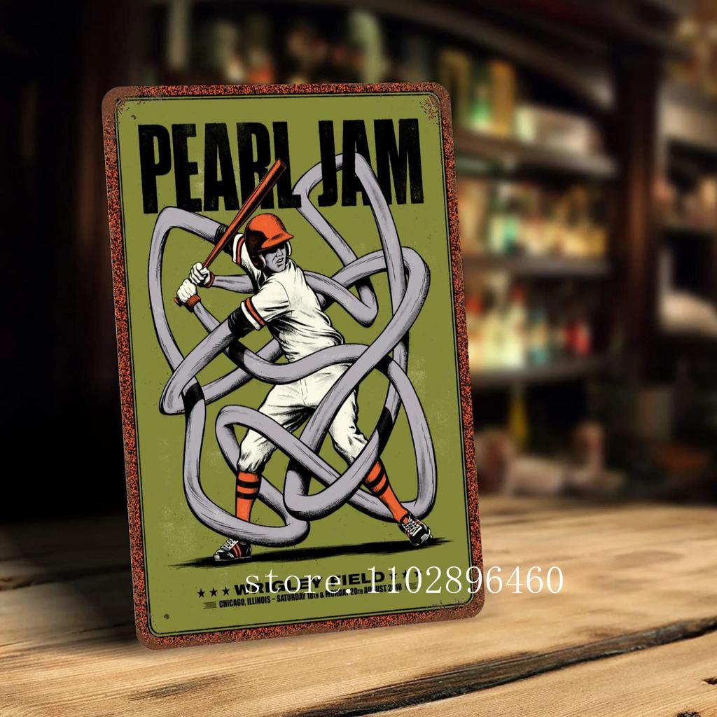 Pearl Jam Metallschilder & Schilder Wanddeko Vintage Blechschilder Captain Metallposter Dekoration für Bar Kneipe Club Wanddekoration