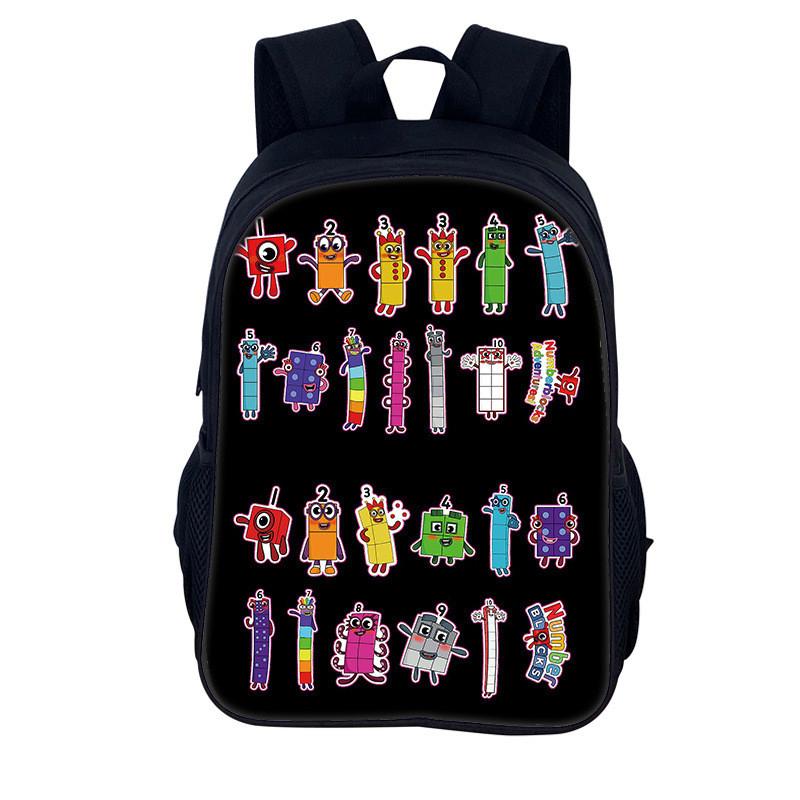 

Numberblocks Kids Backpack With Breathable Nylon Material For School And Learning бірюзовий