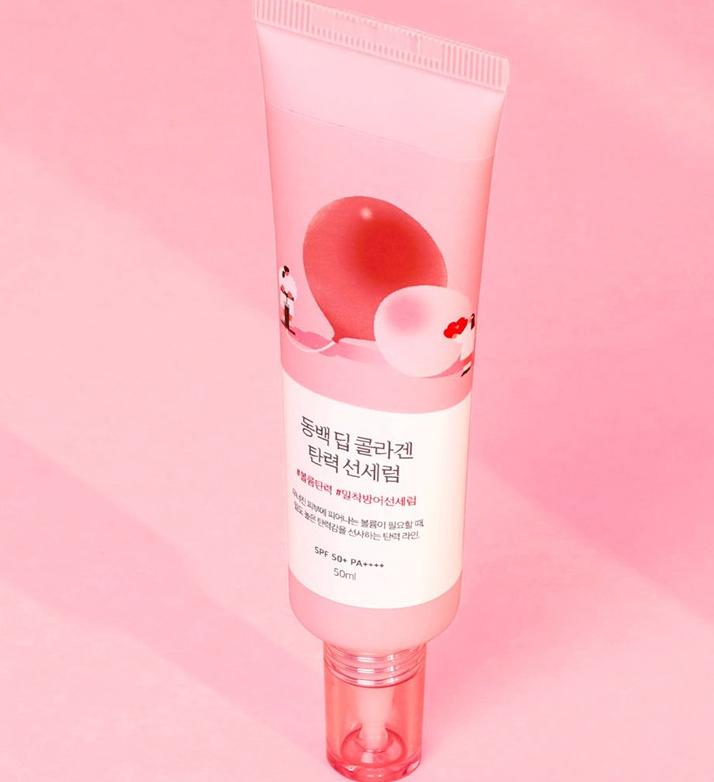ROUND LAB Collagen Sun Serum SPF50+ – Camellia Firming & Hydrating (50ml)