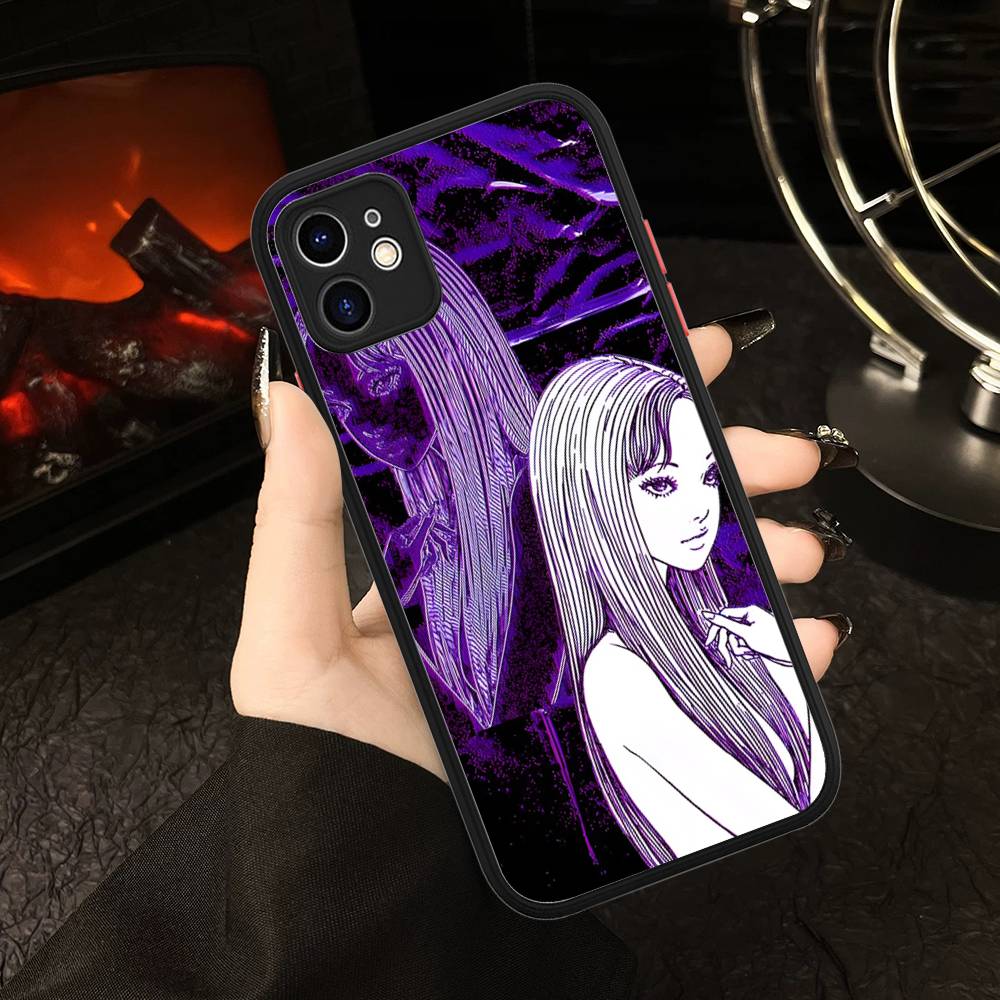 

Junji Itos Tomies Phone Case For IPhone 16 15 14 13 12 11 Pro Max Plus X XS MAX Black Matte Phone Fundas iphone 13pro max