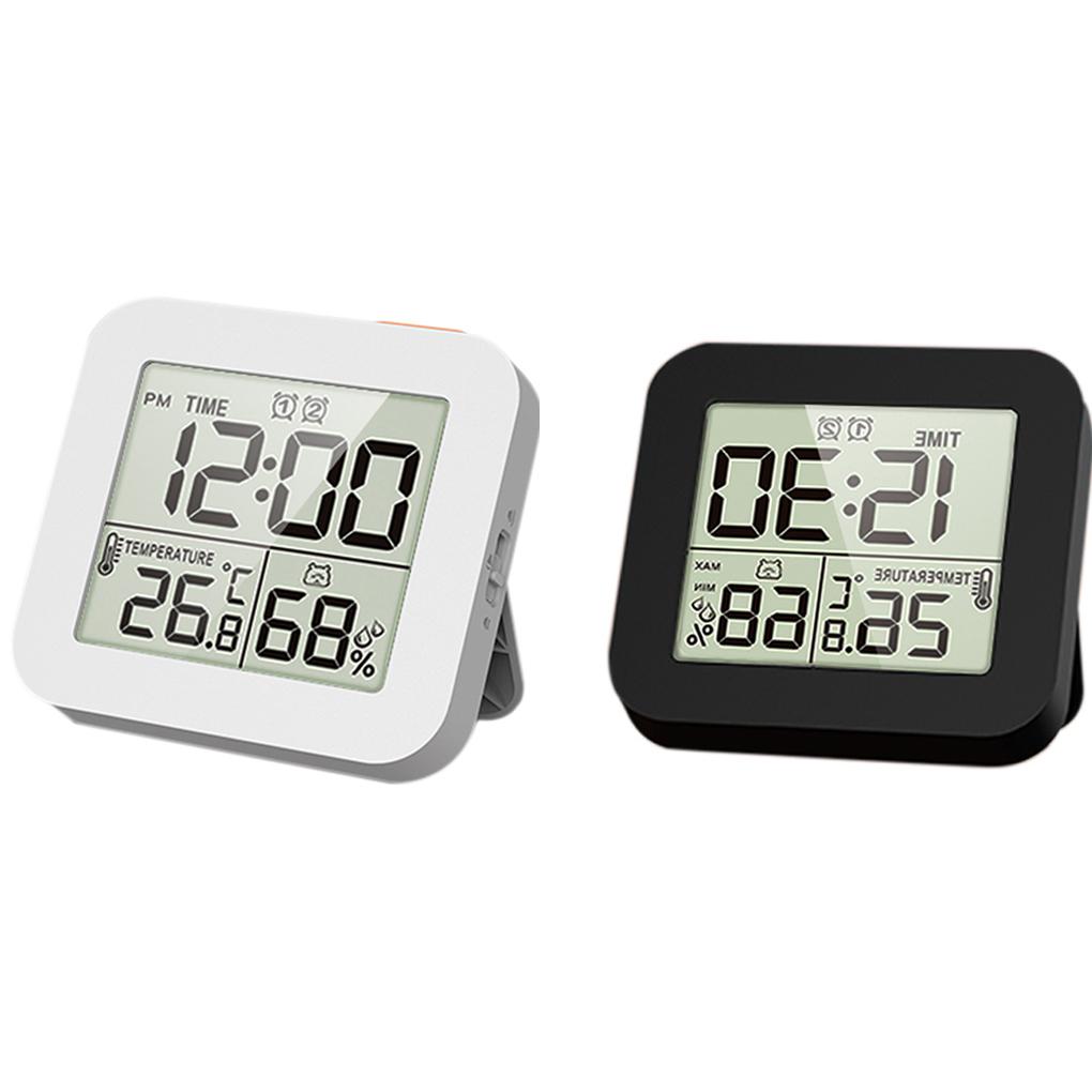ABS Timer And Humidity Meter Stay Organized With Waterproof Shower Clock Humidity Thermometer Cycle