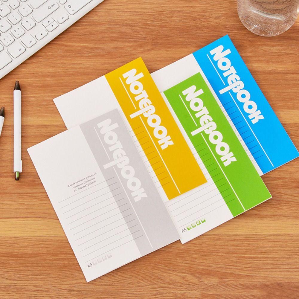 Thick Lined Notepad Soft Cover Hardcover Colorful School Stationery Office Supplies