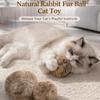 Kattleksak kaninpälsboll äkta kaninpäls lekfull kattpälsboll rik och behaglig husdjursdoft nosande katt kaninpälsboll leksaker