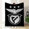 An Eagle with Spread Wings Atop a Shield, Banner, and Three Stars Above. for All Seasons Blanket Lunch Break Throw Gift