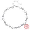 Charme Kristall Lila Weiblichen Armband Schmuck Mode Mädchen 925 Silber Armbänder Für Frauen Braut Hochzeit Engagement Bijou Geschenk
