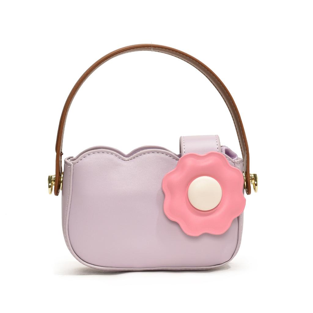 Adorable Mini Floral Crossbody Bag For Kids With Breathable Design In Pink And Purple