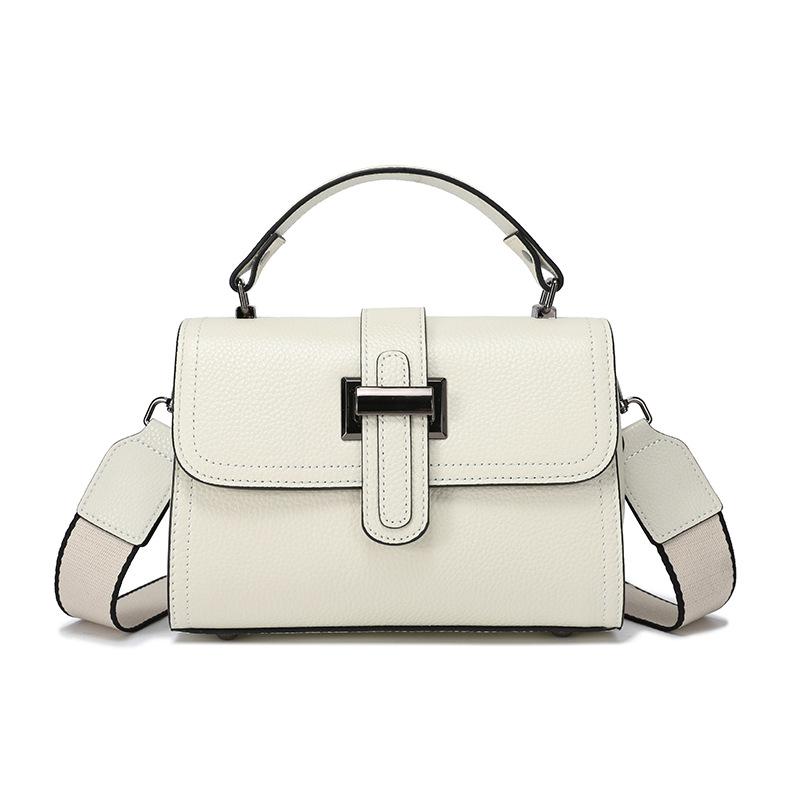 Small Bag for Women's Top Layer Cowhide Leather High-end Crossbody Bag for Women's Versatile Shoulder Bag Small Square Bag