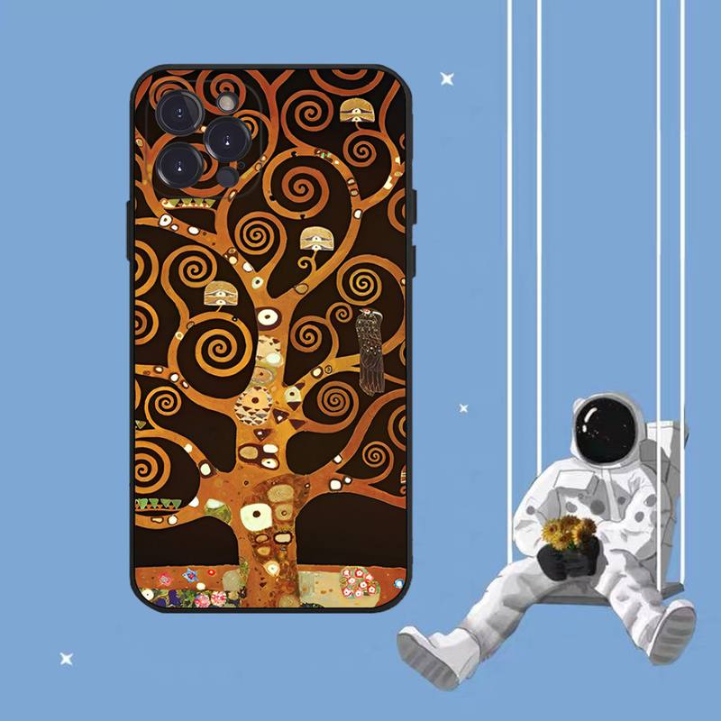 Kiss By Gustav Klimt Phone Case For iPhone 8 7 6 6S Plus X SE 2020 XR XS 14 11 12 13 Mini Pro Max Mobile Case
