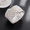 Rhinestone Elastic Arm Bracelet for Bride's Hand - Multi-Row Performance Jewelry B330