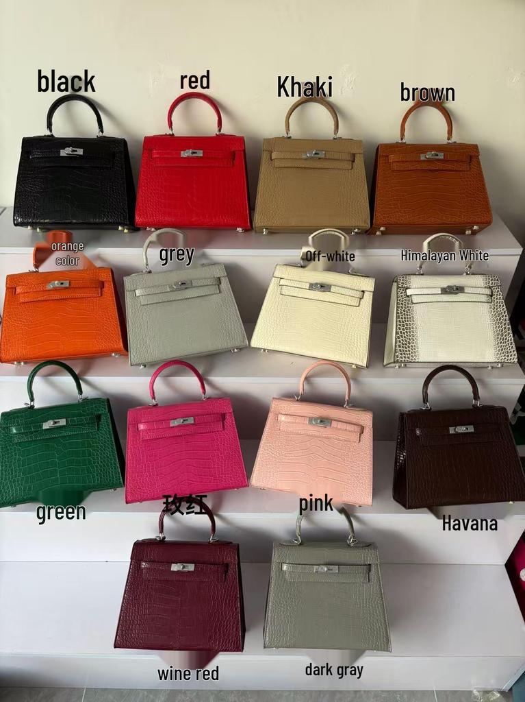 Europese & Amerikaanse Retro Krokodillenpatroon Kelly Enkelbandige Crossbody Tas: High-End, Modieuze, Lichte Luxe Handtas voor Dames