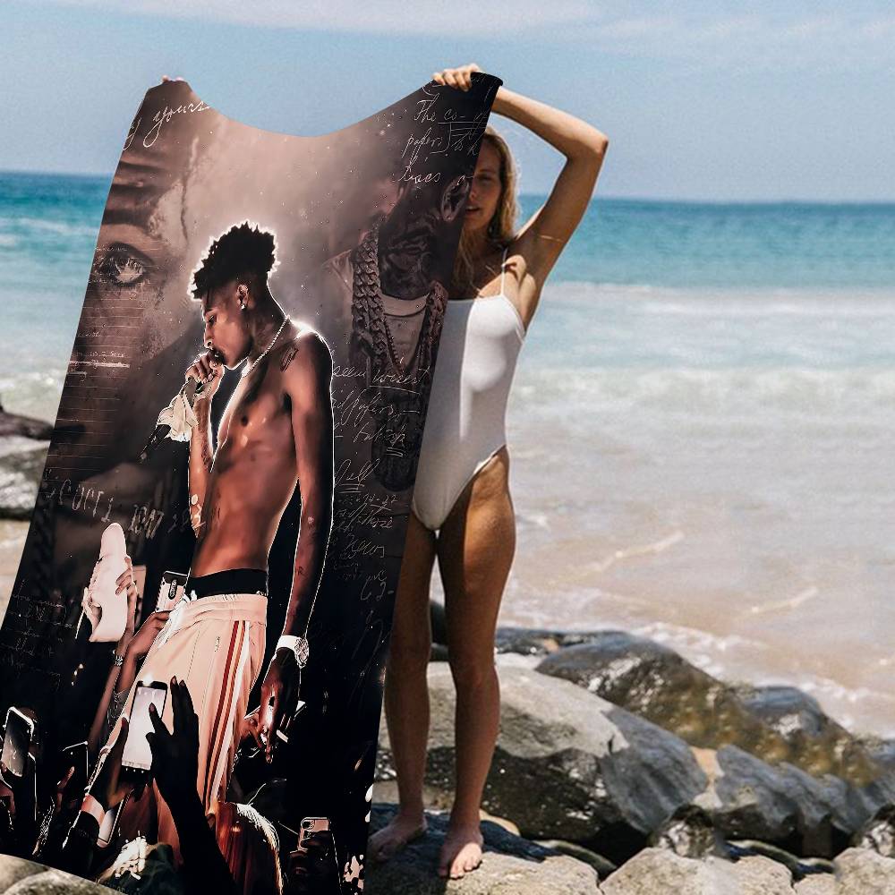 Singer YoungBoy Never Broke Again Microfiber Blanket Quick Drying Beach Towels Oversized Printing Super Absorbent Pool Towel