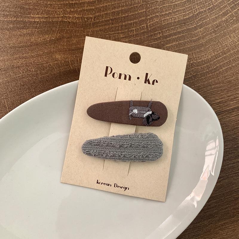 Children's Floral Embroidered Hair Clip for Girls