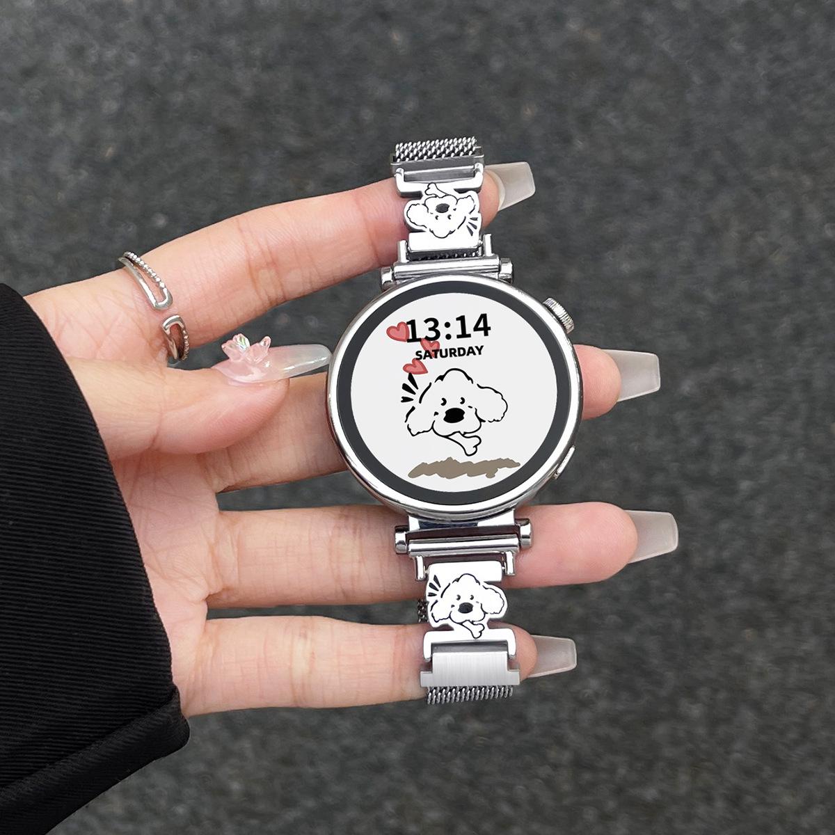 

Metal Magnetic Buckle Watch Band for Huawei GT3/GT4/GT5/GT6/Watch 5 Pro Women s GT2 - Summer Edition Honor Selection 2e 18mm