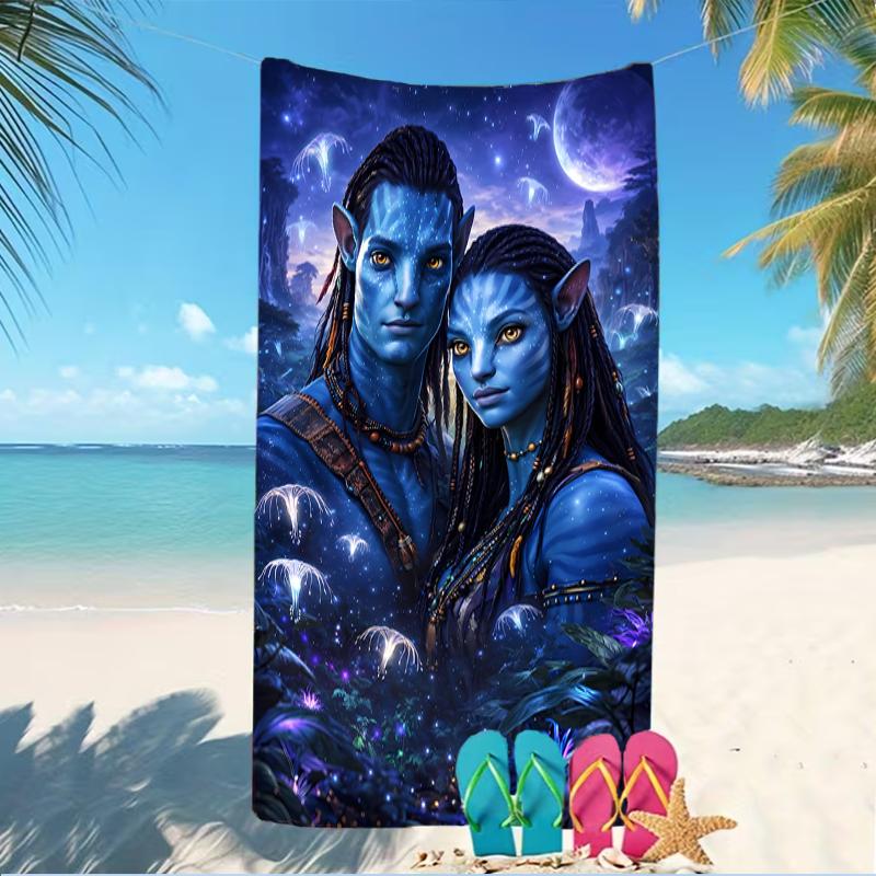 Beach Towel with Avatar Pattern - Soft,absorbent,machine Washable Lightweight&Modern,swimming,Travel Essentials