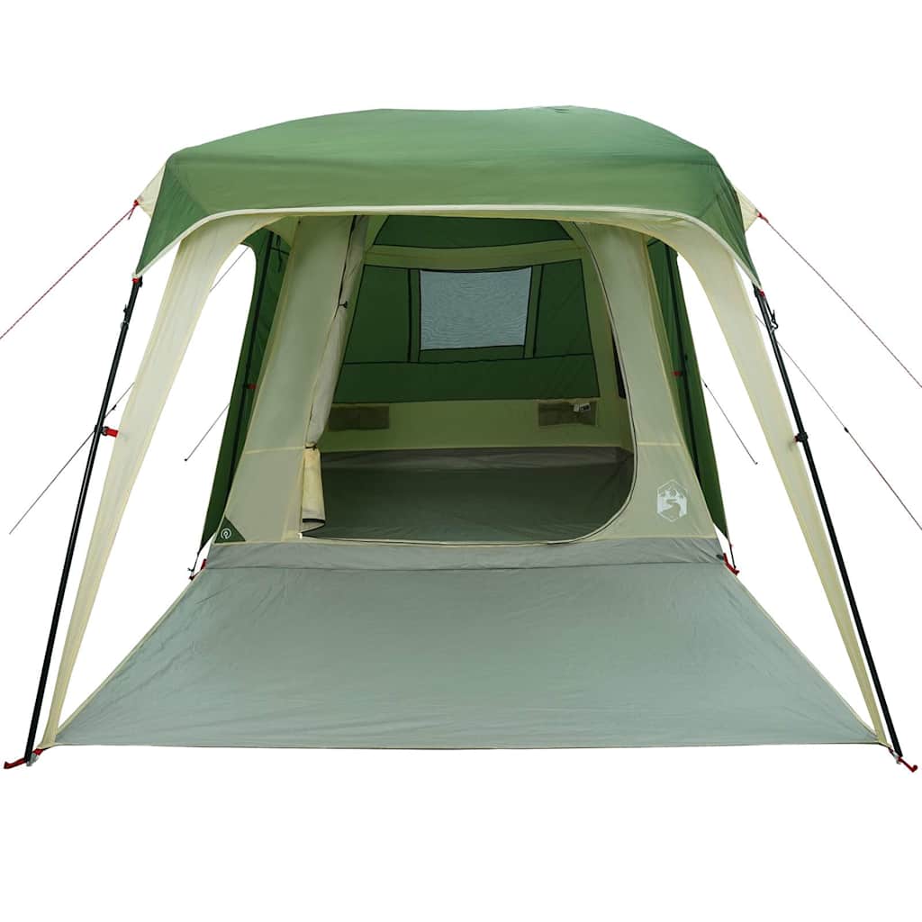 5 Person Camping Tent with Awning Green Waterproof