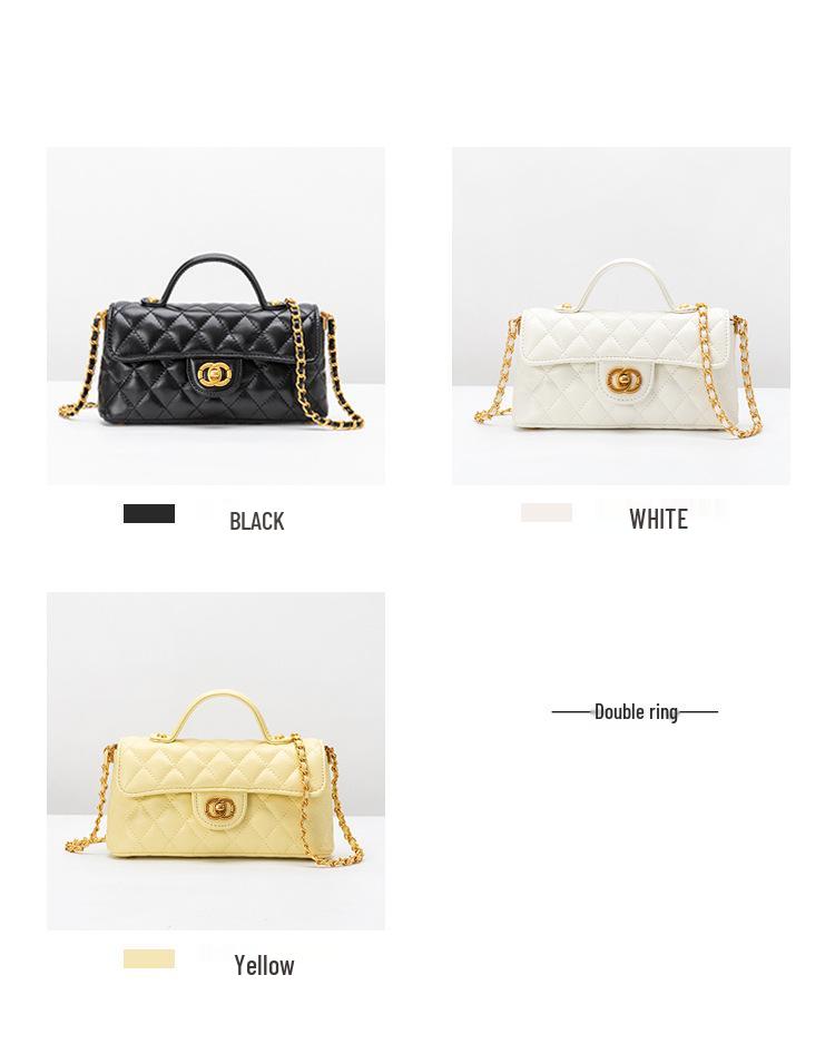 Argyle Dámská trendy crossbody kabelka - Módní, ležérní, všestranná čtvercová taška přes rameno se zámkem