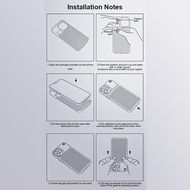 Liga de alumínio iphone 15 14 pro max caso para iphone 12 13 pro iphone caso oco dissipação de calor anti-queda adequado