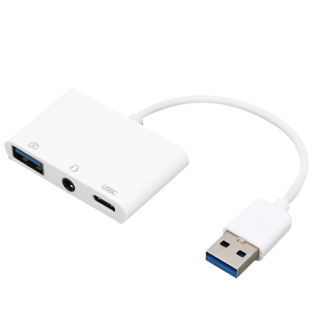 Headset Charger Adapter Multifunction Upgrade Experience 3 In 1 Male To Female USB3.0 To 3.5 Mm