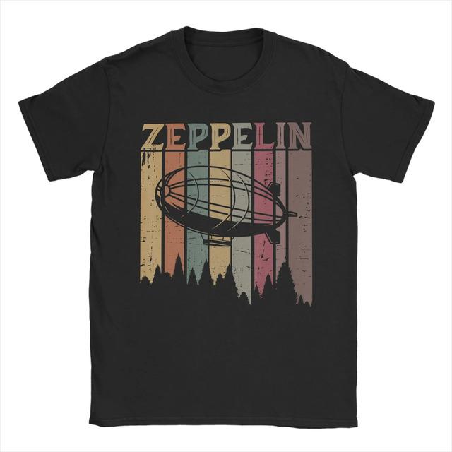 Camiseta Vintage Con Estampado Zeppelin Blimp Forest L