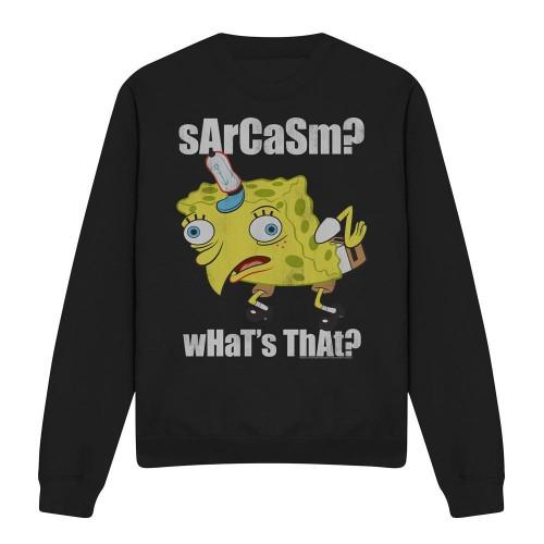 SpongeBob SquarePants Unisex Adult Sarcasm Meme Sweatshirt