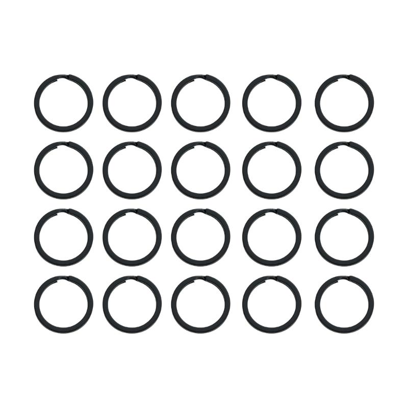 20 szt. Okrągłe kółka łącznikowe Metalowe Płaskie kółko do kluczy Zewnętrzne Narzędzie Klamra Przenośna Klamra do kluczy Klips okrągły Uchwyt na klucze Wytrzymałe