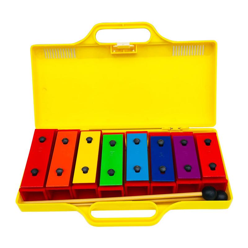 Çocuklar Renkli 8 Tonlu Ksilofon Montessori Oyuncak Erken Eğitim Müzik Aleti Öğrenme Vurmalı Müzik Oyuncakları Çocuklar İçin