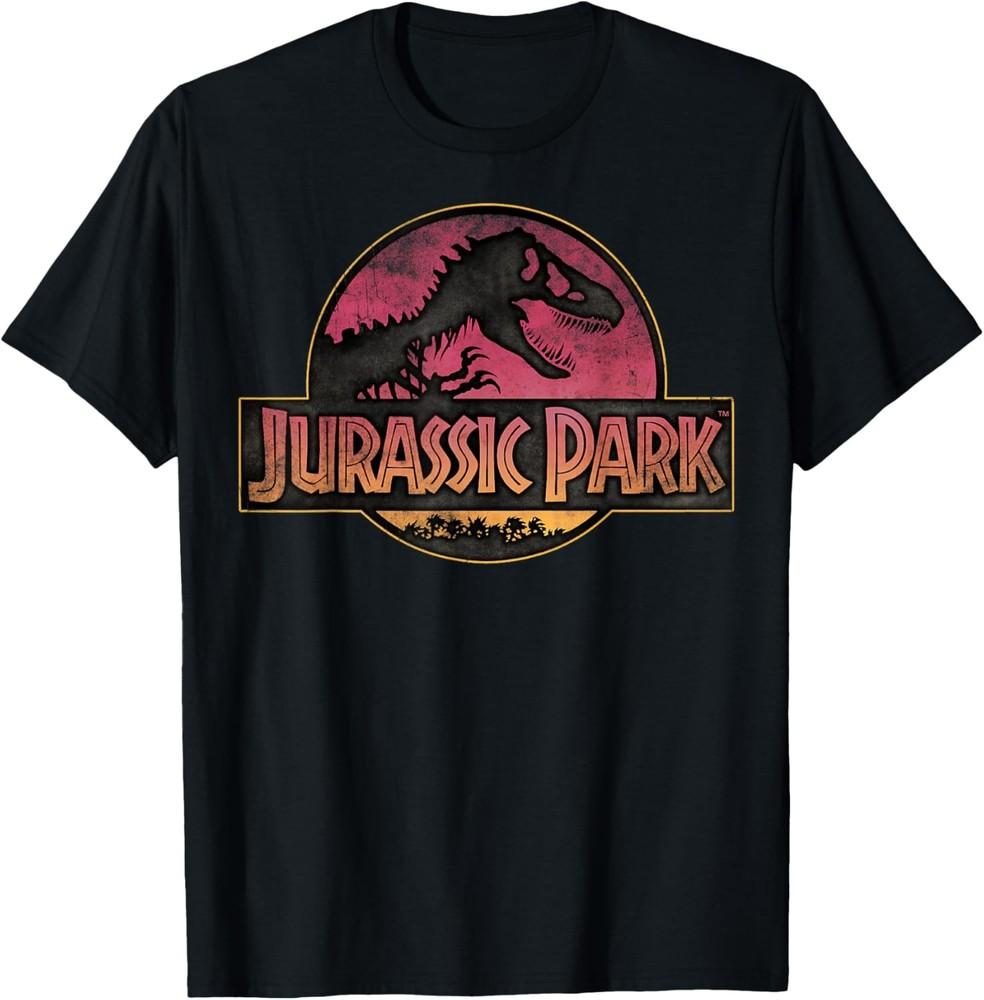 Jurassic Park Logo Gradient Sunset T-Shirt Unisex T-Shirt