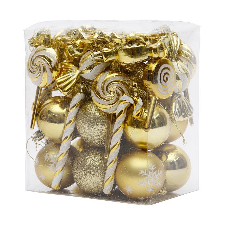 Cross-Border Dragon Tiger Christmas Ball Set: Red & White Lollipop Candy Ornaments for Christmas Tree Decorating